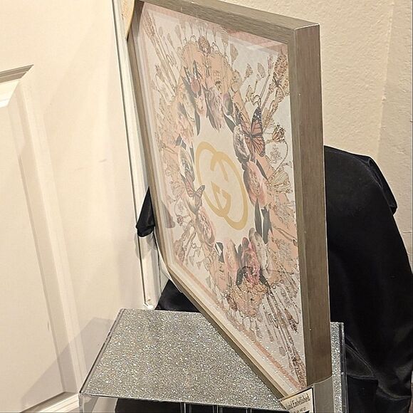 Instinct Style Gucci Interlocking Floral Butterflies Framed Wall Decor - Picture 6 of 6